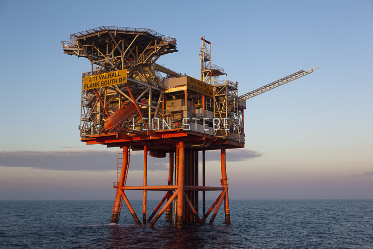 Oil rig photo of the BP Valhall south flank unmanned platform