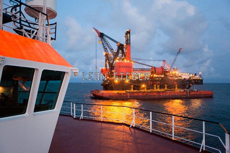 Oil Rig stock photo of Heerema Deepwater Construction Vessel (DCV) Balder at BP Block 31 in Angola