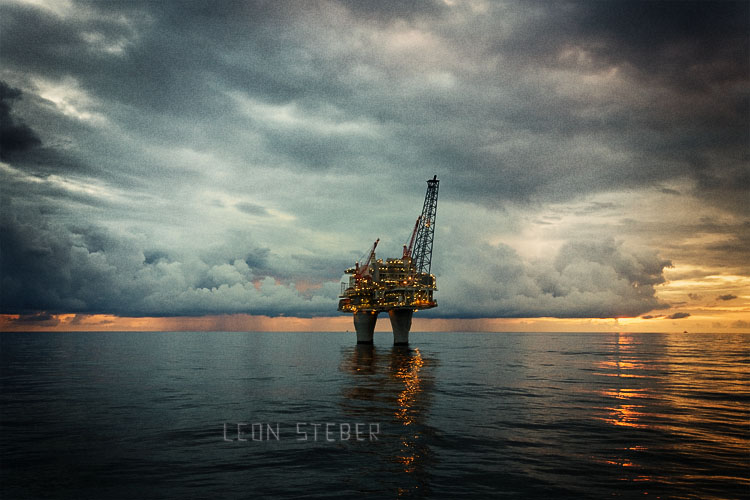 Troll oil and gas field is about 65km west of Bergen in the northern part of the North Sea. It is one of the largest oil fields on the Norwegian continental shelf and is operated by Statoil. Troll A oil and gas platform is the largest structure to ever be moved by humans. It has a total height of 472m and began production in 1996. Troll B platform is a semi-submersible platform fabricated from concrete (probably the only one). Troll C is a conventional steel hull semi-submersible. This stock oil rig photo of the Troll A platform was taken from the M/V Geofjord. Originally owned and operated by DOF Subsea, the Geofjord is now owned by Jas Marine in Malaysia.